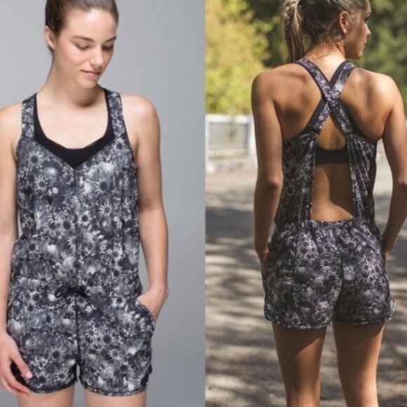 Lululemon The Runsie Flowabunga Black Floral Print - Picture 2 of 13